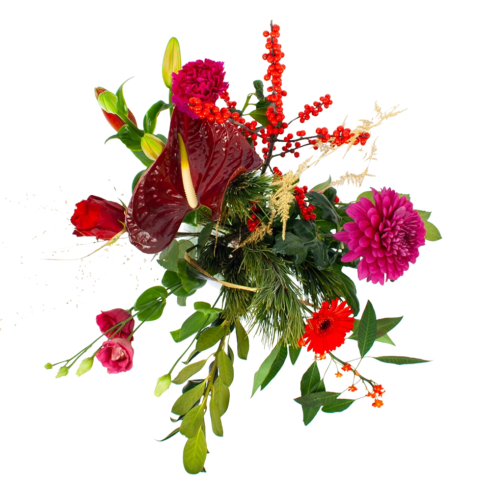 Boeket Liefdevolle Kerst Middel 2 Boeket Liefdevolle Kerst Middel - Afbeelding 2