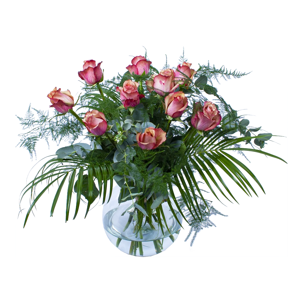 Boeket Rosa Roze Klein 1 Boeket Rosa Roze Klein