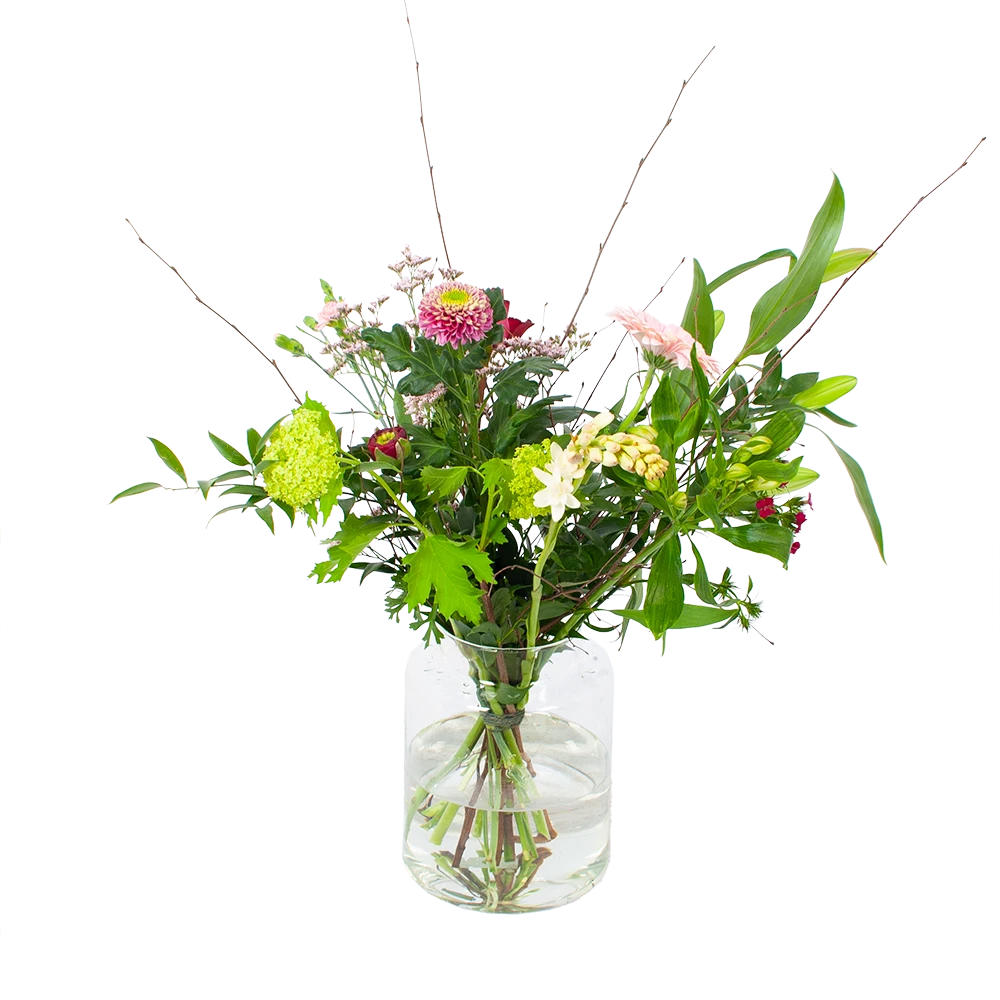 Boeket Roze Verrassing Middel 1 Boeket Roze Verrassing Middel