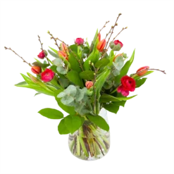 Boeket Vrolijk Roze Middel