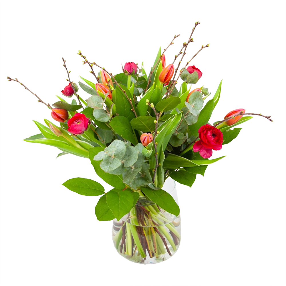 Boeket Vrolijk Roze Middel 1 Boeket Vrolijk Roze Middel