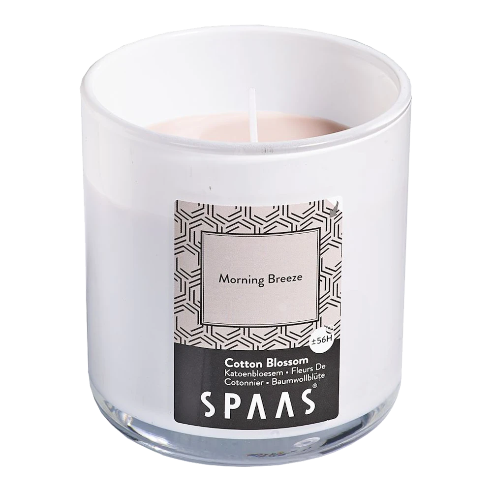 Geurkaars In Glas Met Deksel 56u - Morning Breeze - Geurkaars - SPAAS 1 Geurkaars In Glas Met Deksel 56u - Morning Breeze - Geurkaars - SPAAS