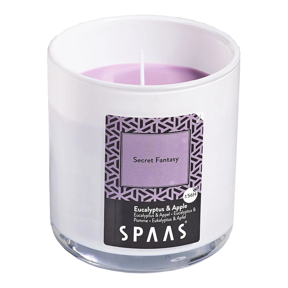 Geurkaars In Glas Met Deksel 56u - Secret Fantasy - Geurkaars - SPAAS 1 Geurkaars In Glas Met Deksel 56u - Secret Fantasy - Geurkaars - SPAAS