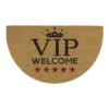 HAMAT Kokosmat Ruco VIP Welcome Halfrond - 75x45cm - Naturel - Deurmat
