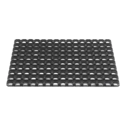HAMAT Rubbere Ringmat Domino - 80x50cm - Zwart - Deurmat