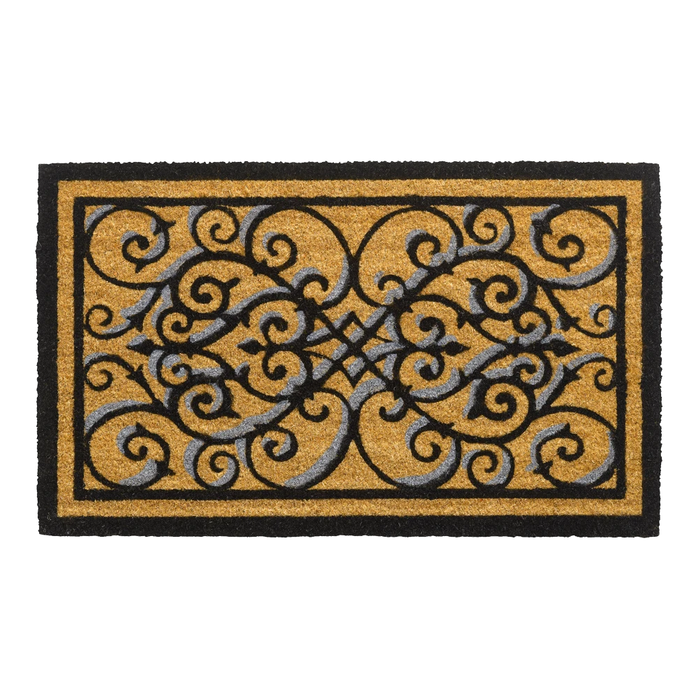 HAMAT Ruco Design Vloermat - 75x45cm - Zwart/Bruin - Deurmat 1 HAMAT Ruco Design Vloermat - 75x45cm - Zwart/Bruin - Deurmat