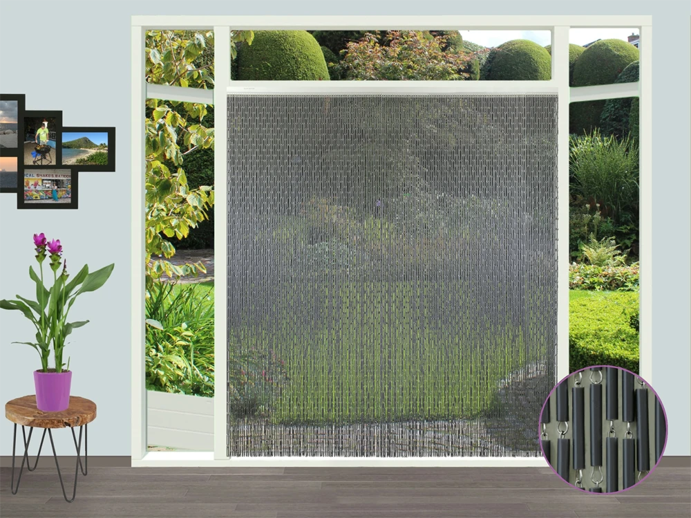 Vliegengordijn - Antraciet - 100 X 232cm - Sun-Arts 3 Vliegengordijn - Antraciet - 100 X 232cm - Sun-Arts - Afbeelding 3