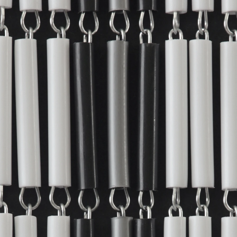 Vliegengordijn Banen - Wit/Zwart/Zilver - 90 X 210cm - Sun-Arts - Afbeelding 4