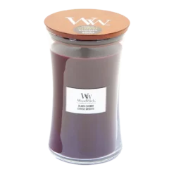 Woodwick Black Cherry Large Candle - Geurkaars