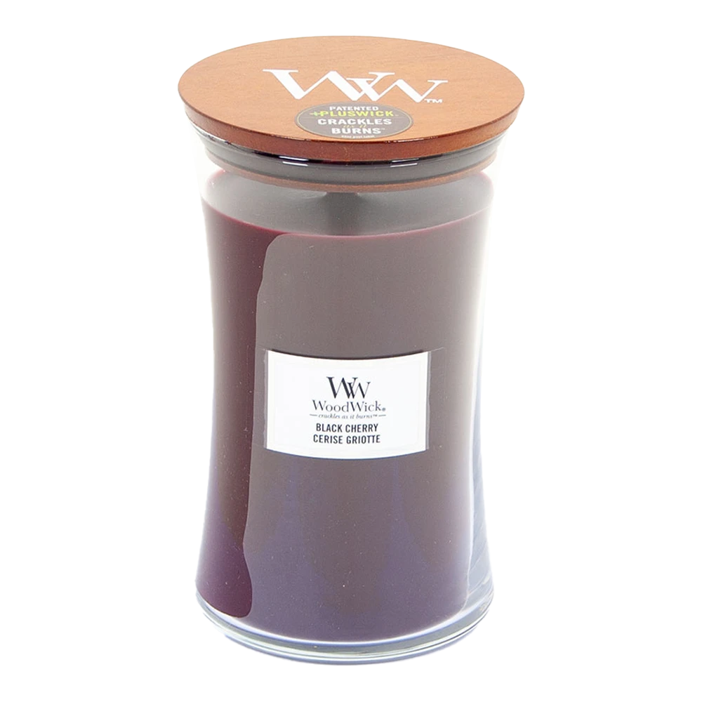 Woodwick Black Cherry Large Candle - Geurkaars 1 Woodwick Black Cherry Large Candle - Geurkaars