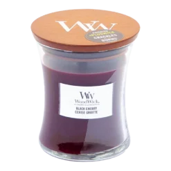 Woodwick Black Cherry Medium Candle - Geurkaars