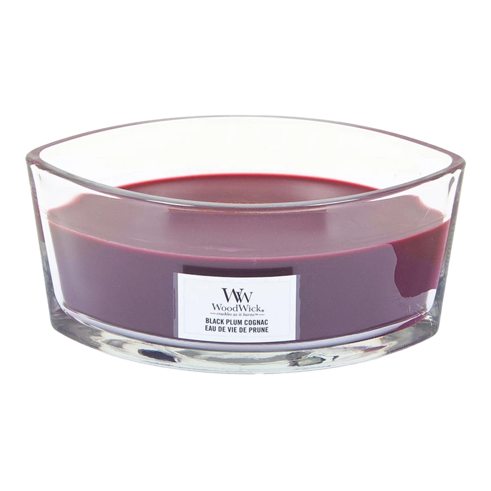 Woodwick Black Plum Cognac Ellipse Candle - Geurkaars 2 Woodwick Black Plum Cognac Ellipse Candle - Geurkaars - Afbeelding 2