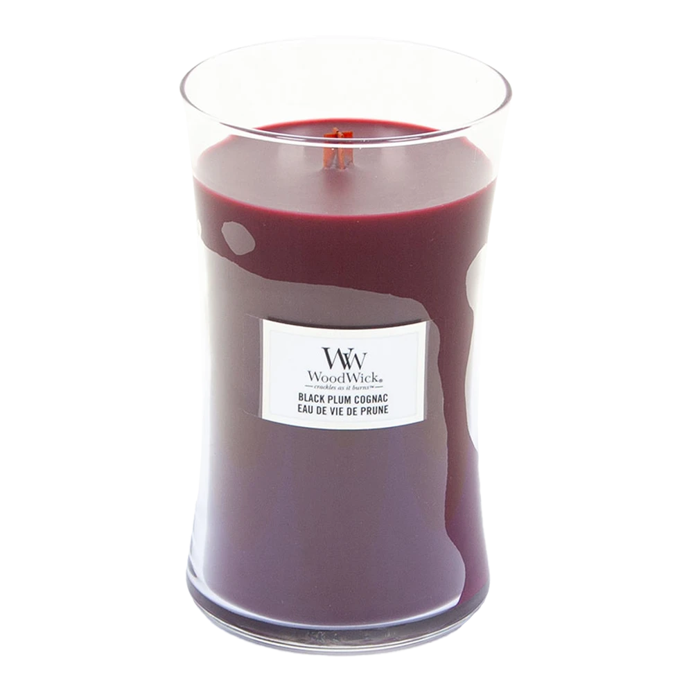 Woodwick Black Plum Cognac Large Candle - Geurkaars 2 Woodwick Black Plum Cognac Large Candle - Geurkaars - Afbeelding 2