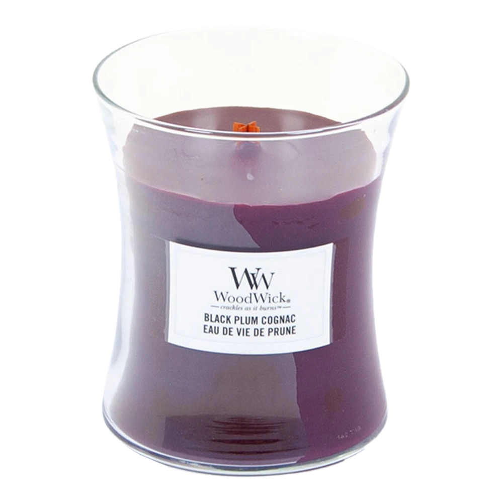 Woodwick Black Plum Cognac Medium Candle - Geurkaars 2 Woodwick Black Plum Cognac Medium Candle - Geurkaars - Afbeelding 2