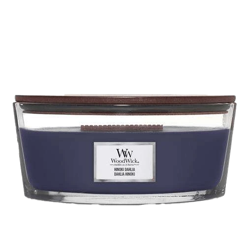 Woodwick Hinoki Dahlia Ellipse Candle - Geurkaars 1 Woodwick Hinoki Dahlia Ellipse Candle - Geurkaars
