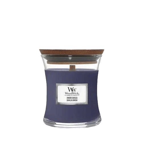 Woodwick Hinoki Dahlia Mini Candle - Geurkaars 1 Woodwick Hinoki Dahlia Mini Candle - Geurkaars