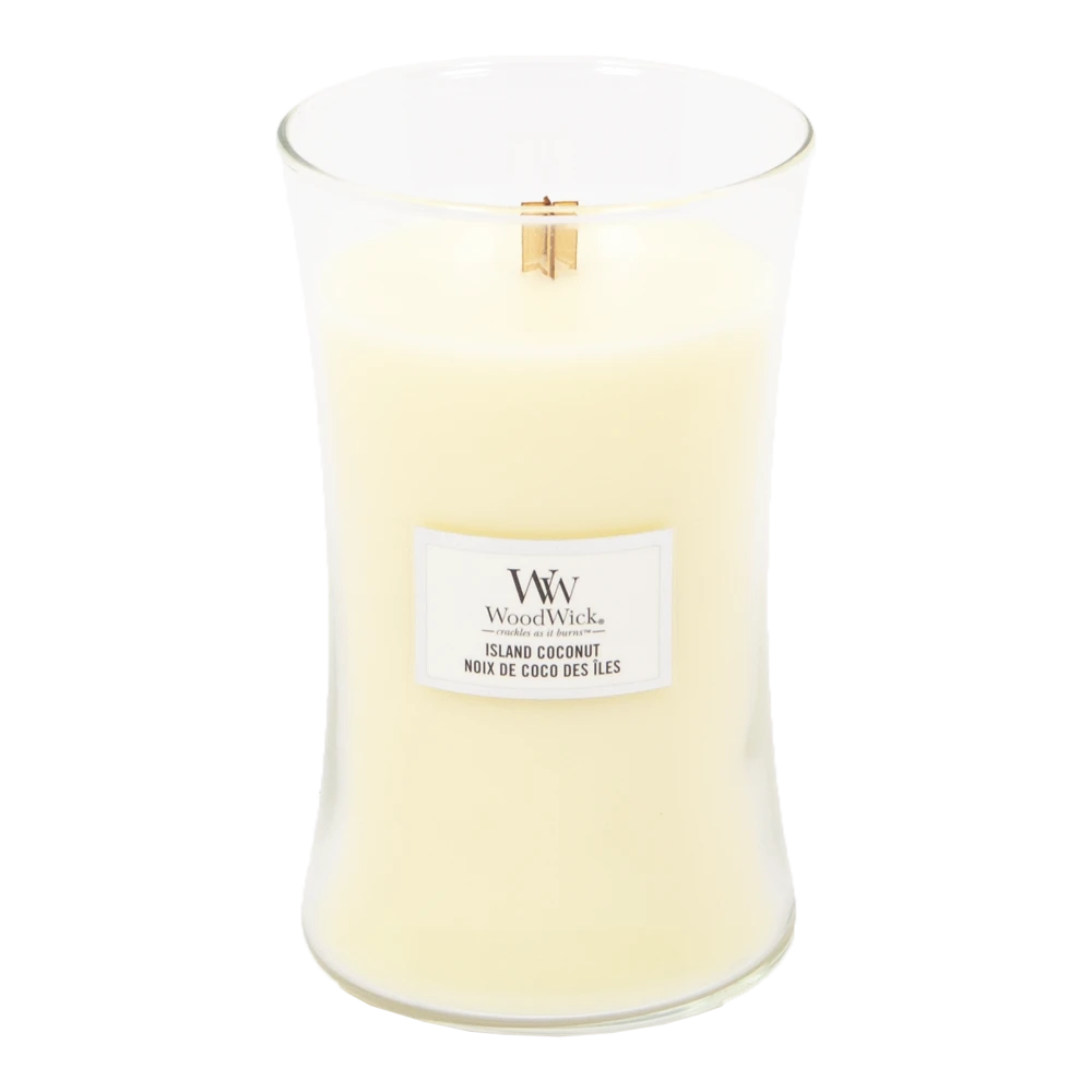 Woodwick Island Coconut Large Candle - Geurkaars 2 Woodwick Island Coconut Large Candle - Geurkaars - Afbeelding 2