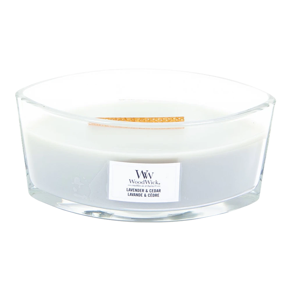 Woodwick Lavender & Cedar Ellipse Candle - Geurkaars 2 Woodwick Lavender & Cedar Ellipse Candle - Geurkaars - Afbeelding 2