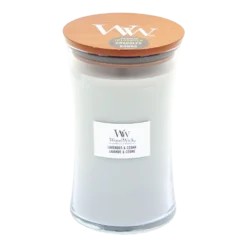 Woodwick Lavender & Cedar Large Candle - Geurkaars