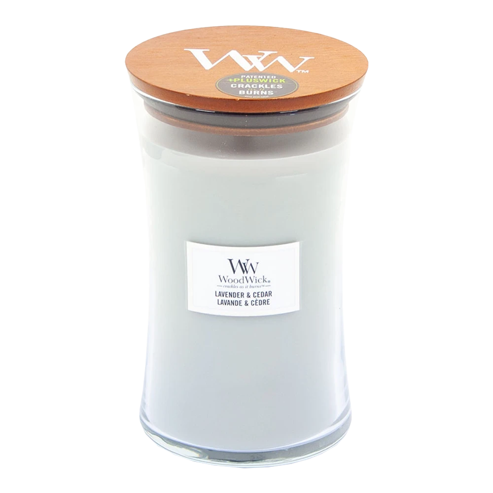 Woodwick Lavender & Cedar Large Candle - Geurkaars 1 Woodwick Lavender & Cedar Large Candle - Geurkaars