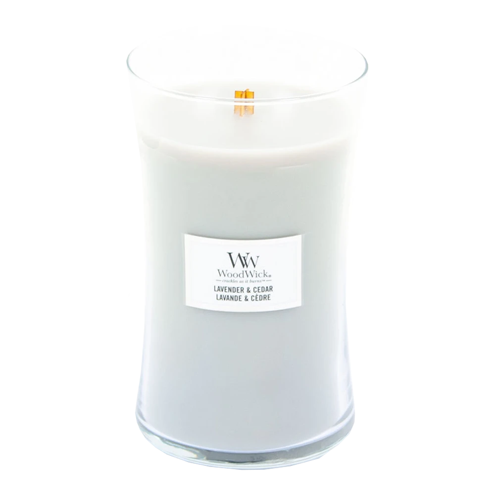 Woodwick Lavender & Cedar Large Candle - Geurkaars 2 Woodwick Lavender & Cedar Large Candle - Geurkaars - Afbeelding 2