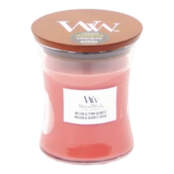 Woodwick Melon & Pink Quartz Mini Candle - Geurkaars