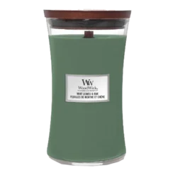 Woodwick Mint Leaves & Oak Large Candle - Geurkaars