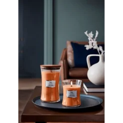 Woodwick Pumpkin Praline Large Candle - Geurkaars -Goedkope Tuinbenodigdheden winkel woodwick pumpkin praline large candle geurkaars 3