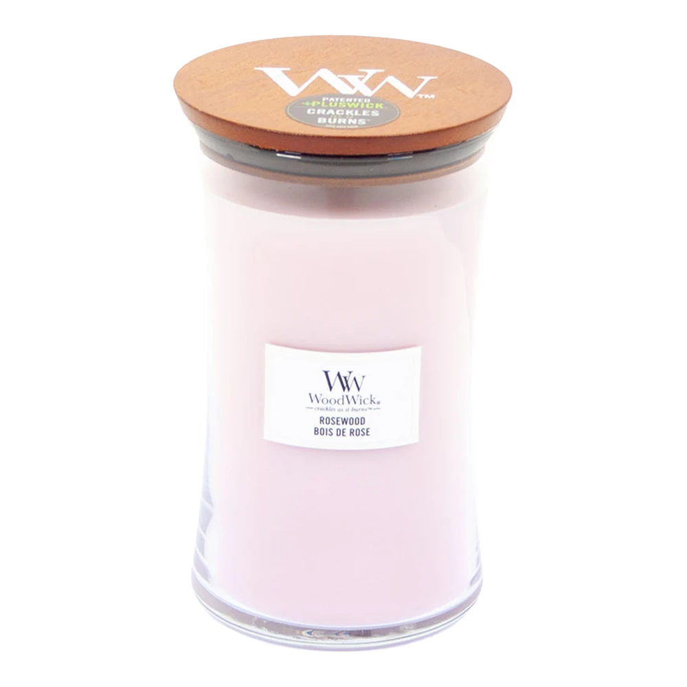 Woodwick Rosewood Large Candle - Geurkaars 1 Woodwick Rosewood Large Candle - Geurkaars