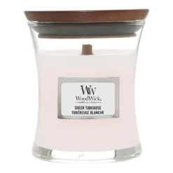 Woodwick Sheer Tuberose Mini Candle - Geurkaars