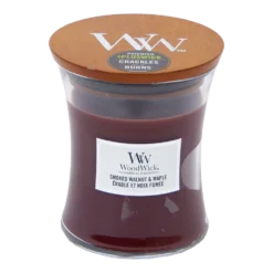 Woodwick Smoked Walnut & Maple Medium Candle - Geurkaars