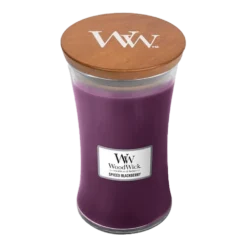 Woodwick Spiced Blackberry Large Candle - Geurkaars