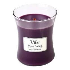 Woodwick Spiced Blackberry Medium Candle - Geurkaars