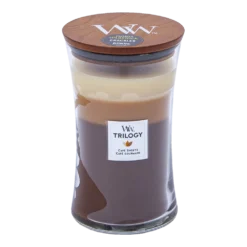 Woodwick Trilogy Cafu00e9 Sweets Large Candle - Geurkaars