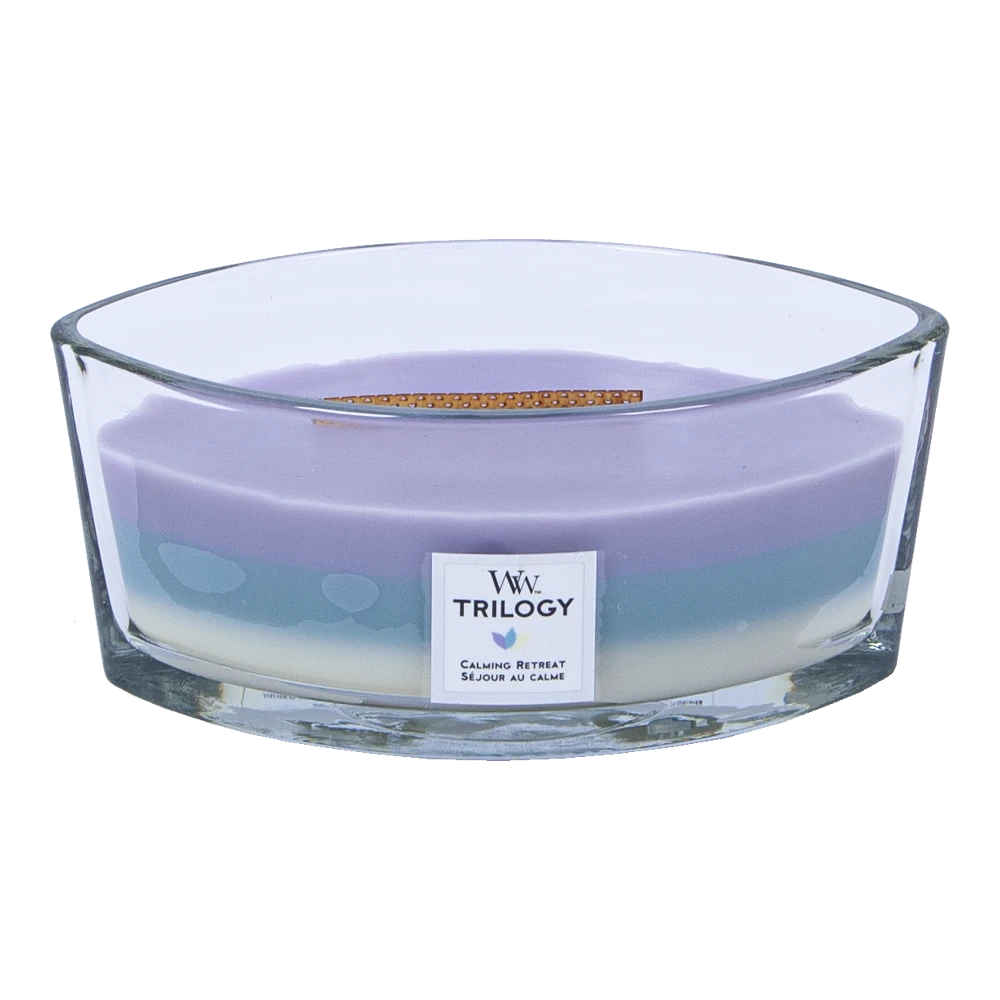 Woodwick Trilogy Calming Retreat Ellipse Candle - Geurkaars 2 Woodwick Trilogy Calming Retreat Ellipse Candle - Geurkaars - Afbeelding 2