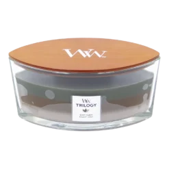 Woodwick Trilogy Cozy Cabin Ellipse Candle - Geurkaars