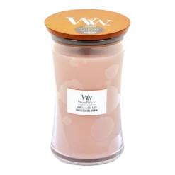 Woodwick Vanilla & Sea Salt Large Candle - Geurkaars