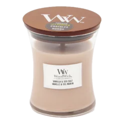 Woodwick Vanilla & Sea Salt Medium Candle - Geurkaars