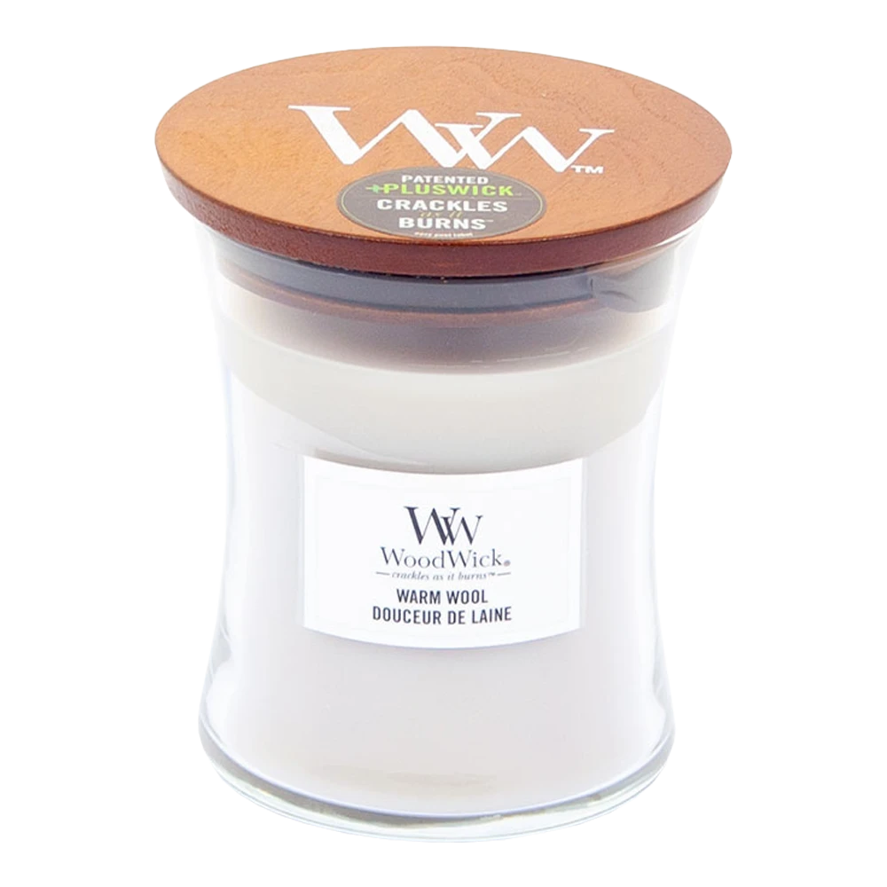 Woodwick Warm Wool Medium Candle - Geurkaars 1 Woodwick Warm Wool Medium Candle - Geurkaars
