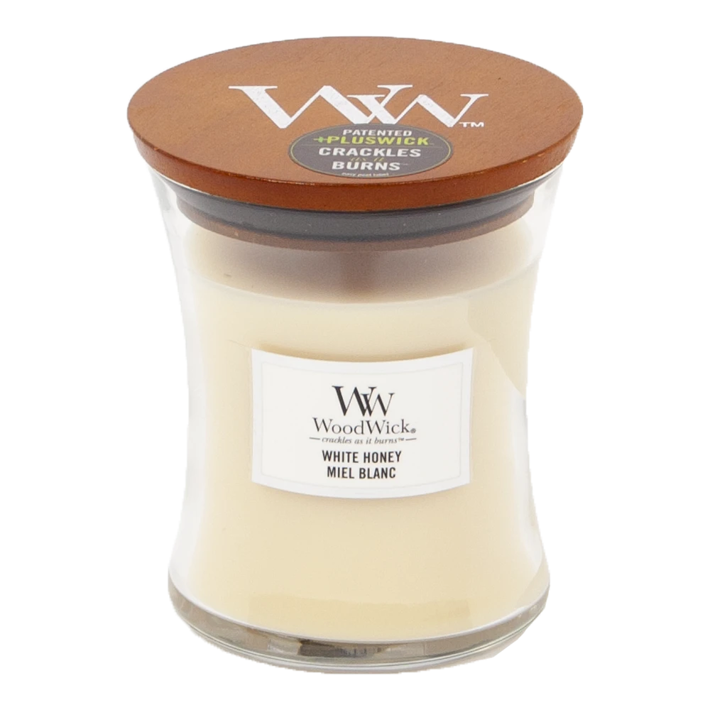 Woodwick White Honey Medium Candle - Geurkaars 1 Woodwick White Honey Medium Candle - Geurkaars