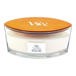 Woodwick White Tea & Jasmine Ellipse Candle - Geurkaars