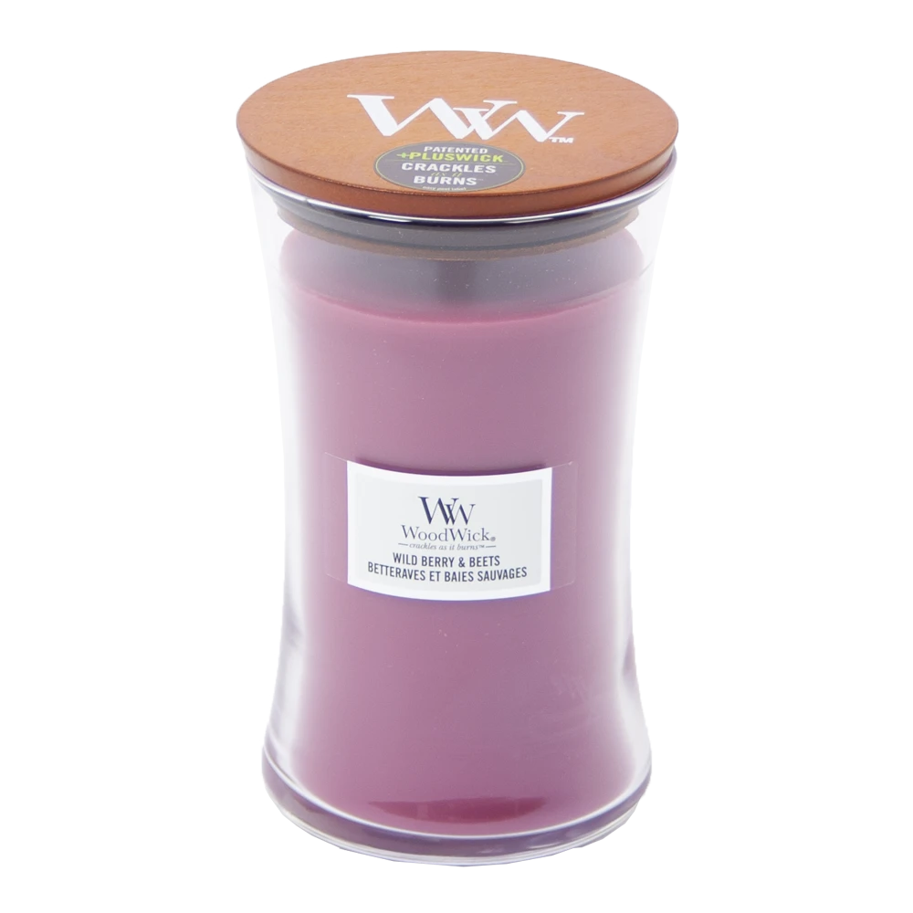 Woodwick Wild Berry & Beets Large Candle - Geurkaars 1 Woodwick Wild Berry & Beets Large Candle - Geurkaars